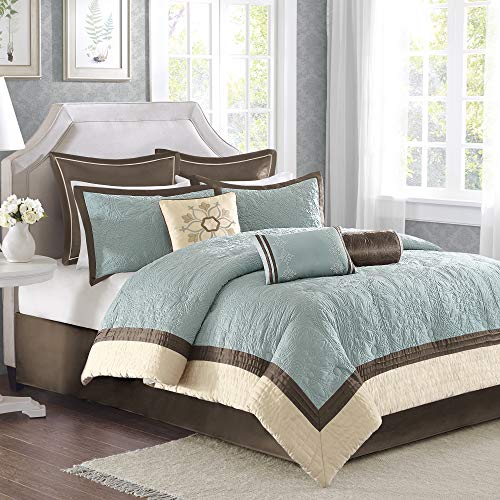 King Blue 9 Piece Comforter Set V307608