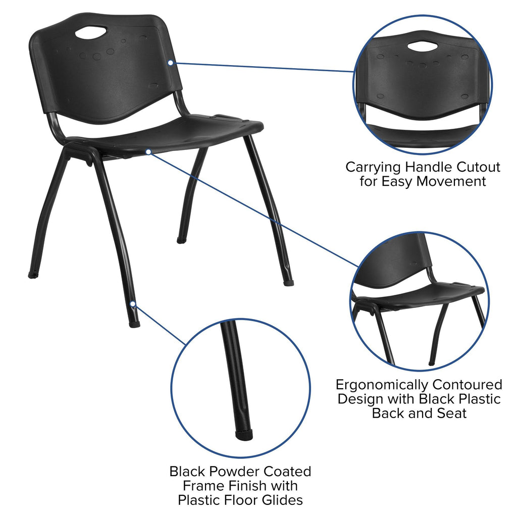Black Plastic Stack Chair B86032