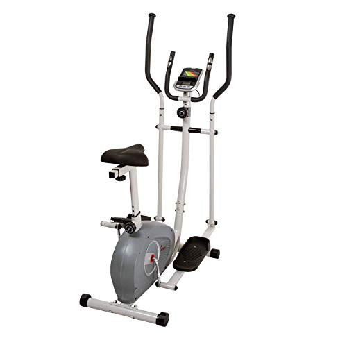 2-in-1 Magnetic Elliptical Upright Bike with Adjustable Seat D645