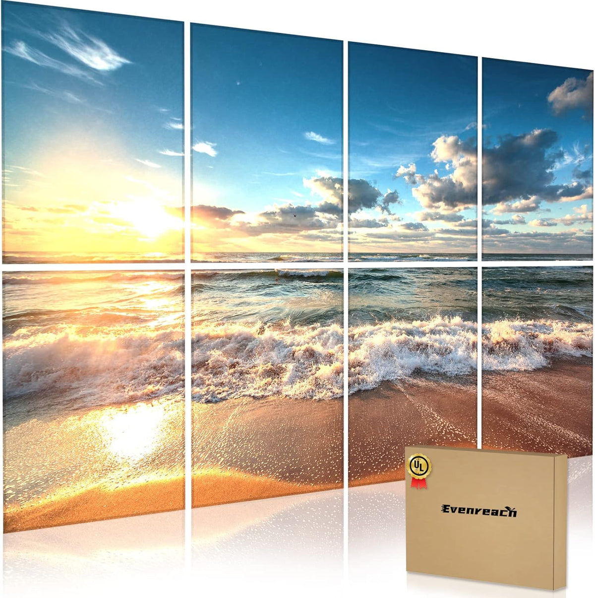 8 Pack Art Acoustic Panels 48X32Inches Sound Absorbing Q903