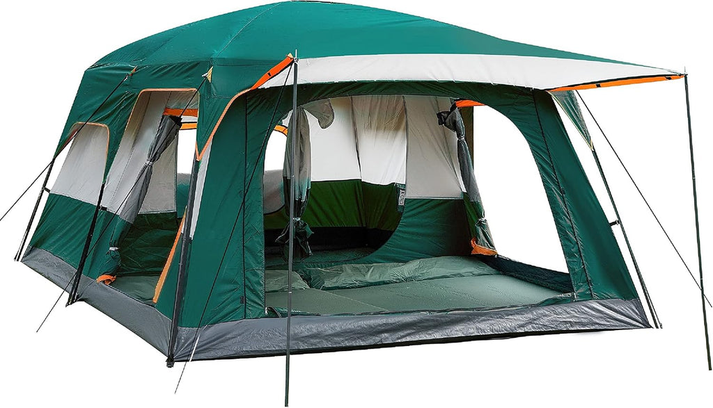 Extra Large 12 Person 2 Room Waterproof Double Layer Cabin Tent J444