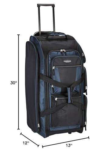 30 Inch Multi-pocket Rolling Duffel Bag R589