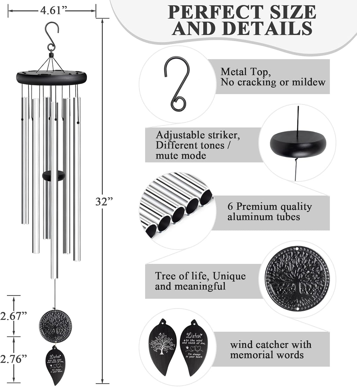 Deep Tone Memorial Wind Chimes N307