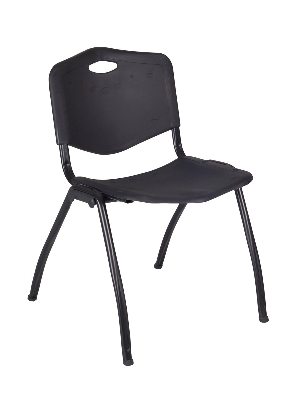 42x22 Round Breakroom Table & 4 Stack Chairs D925704