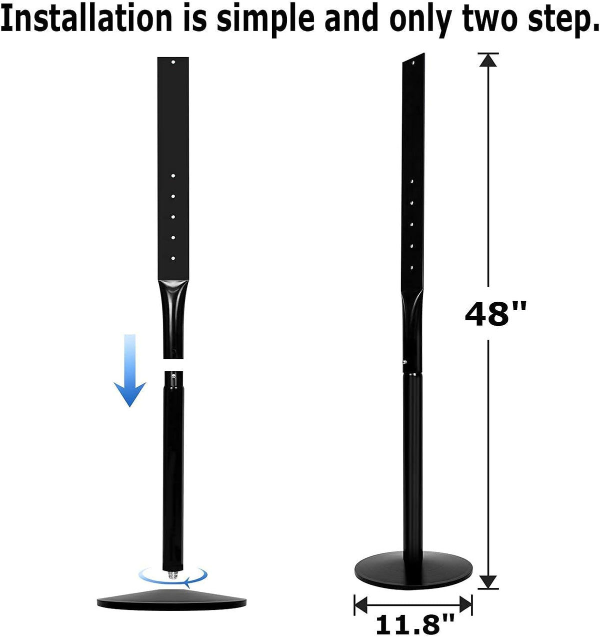 48" Heavy Duty Cast Iron Movable Sign Stand, Black, Pack of 2 Z26247