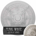 Hand-Painted Pearl White Ceiling Medallion Y233767