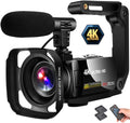 4K Camcorder with 3" LCD Touch Screen and Microphone A614