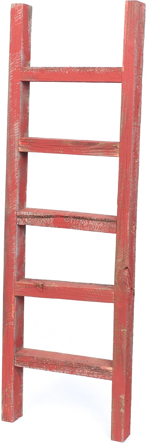 Rustic Farmhouse Decorative Ladder Brown V83667