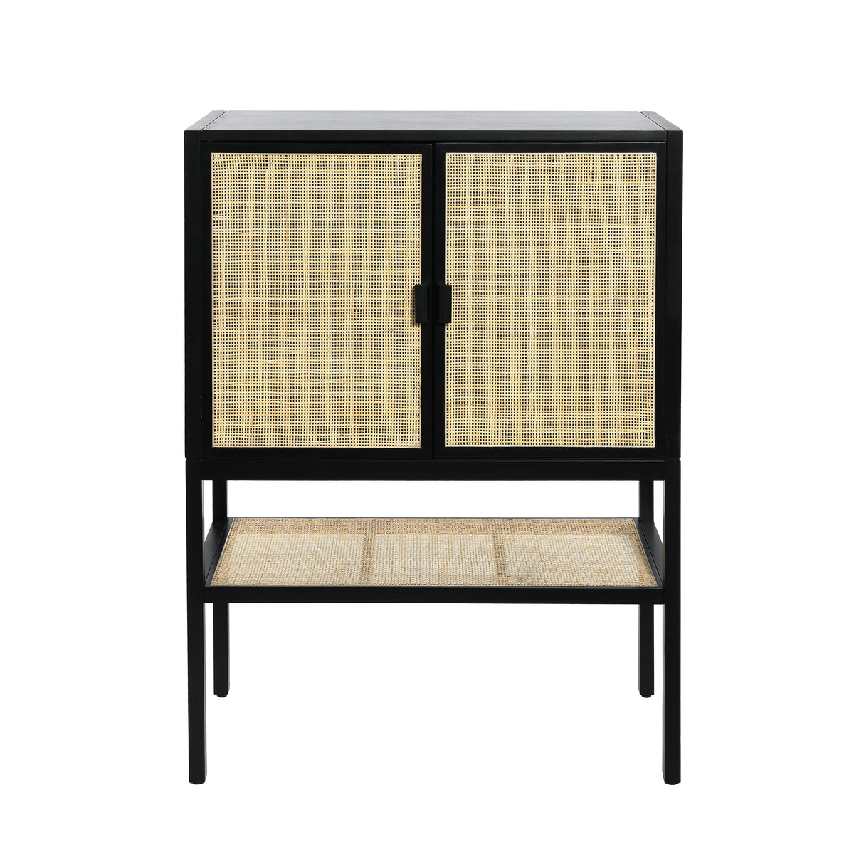 Pine Wood Cabinet with Rattan G1033