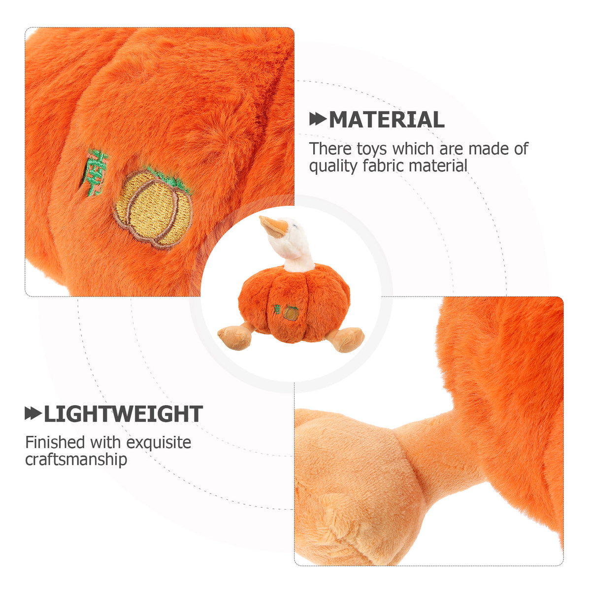 Plush Pumpkin Duck Stuffed Animal Doll P429091