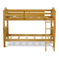 Oak Wood Twin Bunk Bed with Guard Rails E53325
