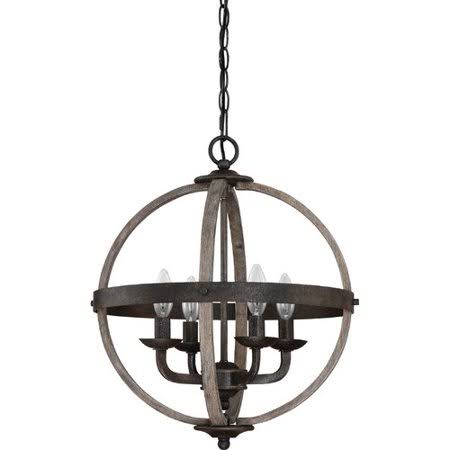 Rustic Black 4-Light Globe Chandelier M510526