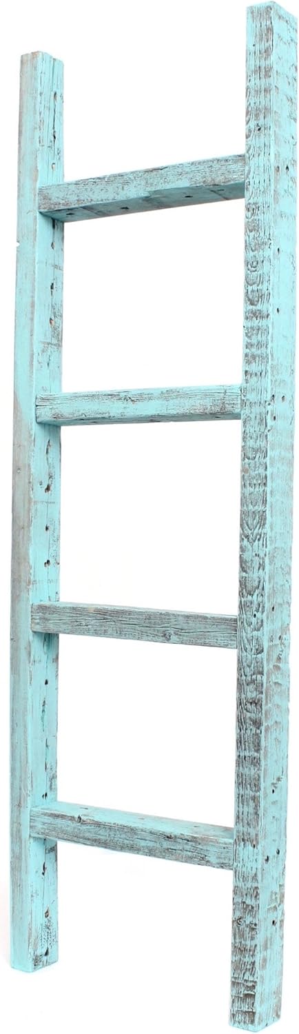 Rustic Farmhouse Decorative Ladder Brown V83667