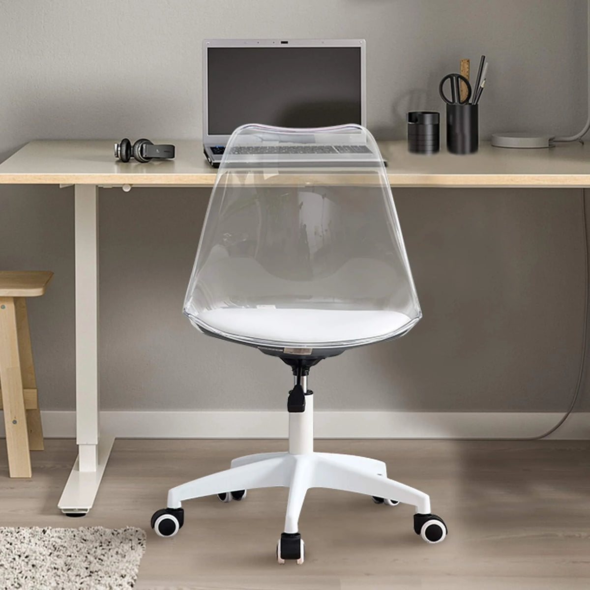 Adjustable 360 °Swivel Armless Computer Chair With Wheels V800