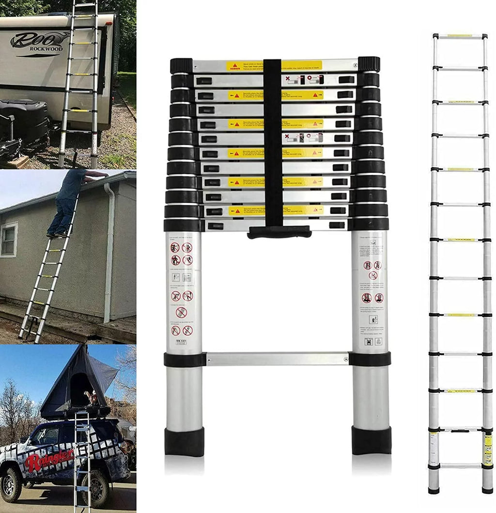 8.5 FT Aluminum Telescoping Ladder 330 Pound Capacity S681690