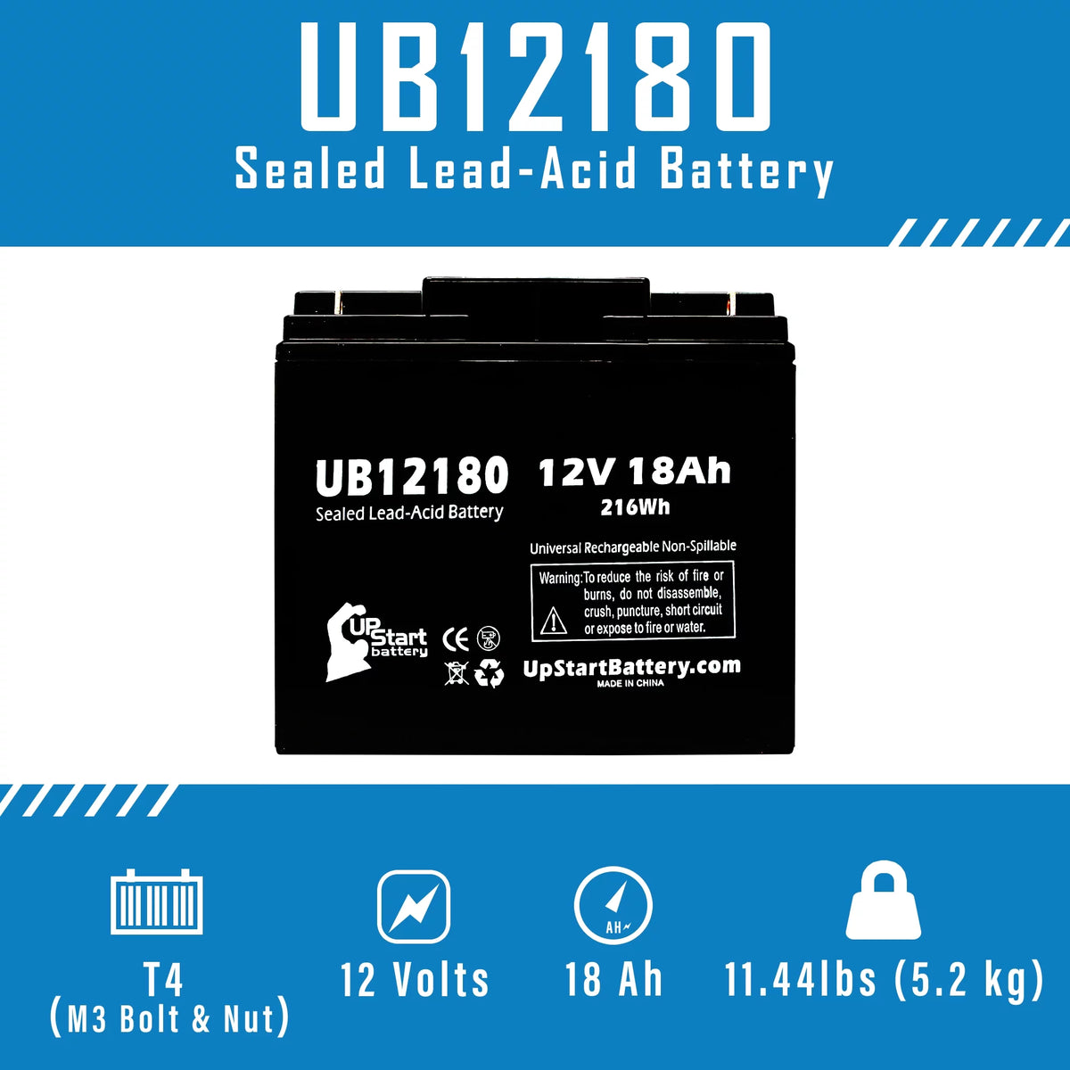 12V 18Ah Sealed Lead Acid Battery V41595