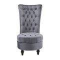 Grey Tufted Velvet Balloon Chair Y842