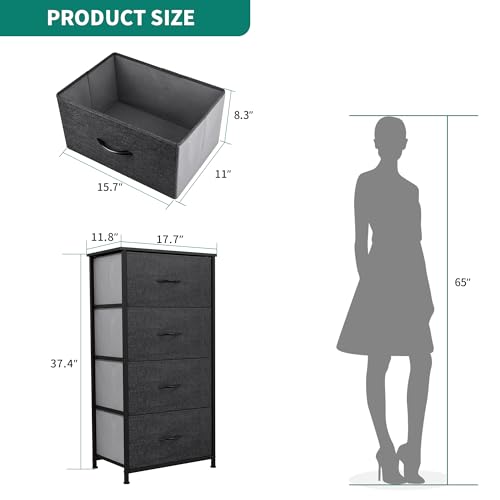 Fabric Dresser with 4 Drawers G84034