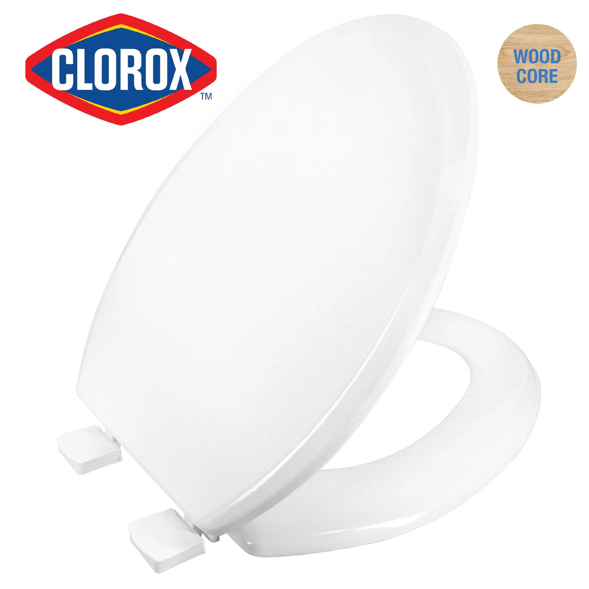 Antimicrobial Elongated Wood Toilet Seat N202508