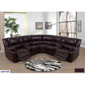 3 Piece Bonded Leather Recliner Sectional Sofa Set with Cup Holder Console U631