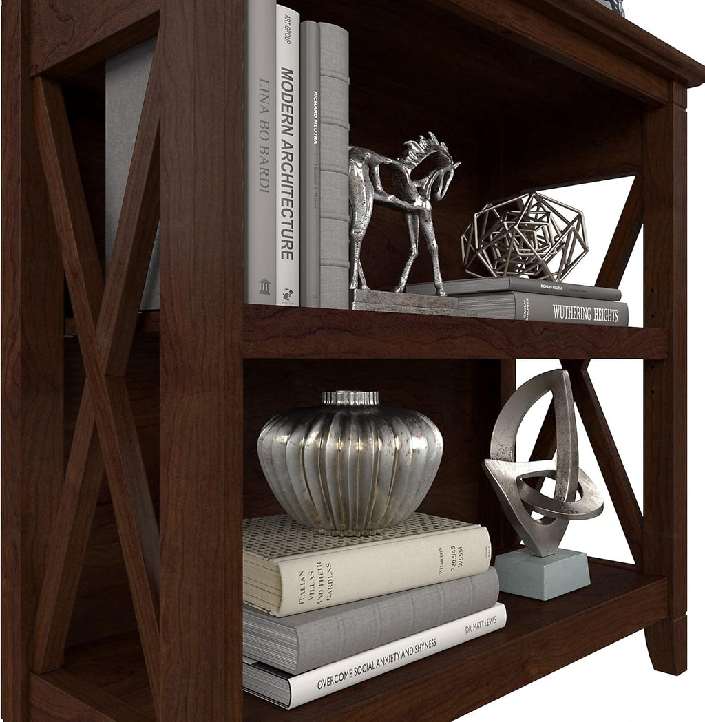 Small 2 Shelf Bookcase, Bing Cherry L177