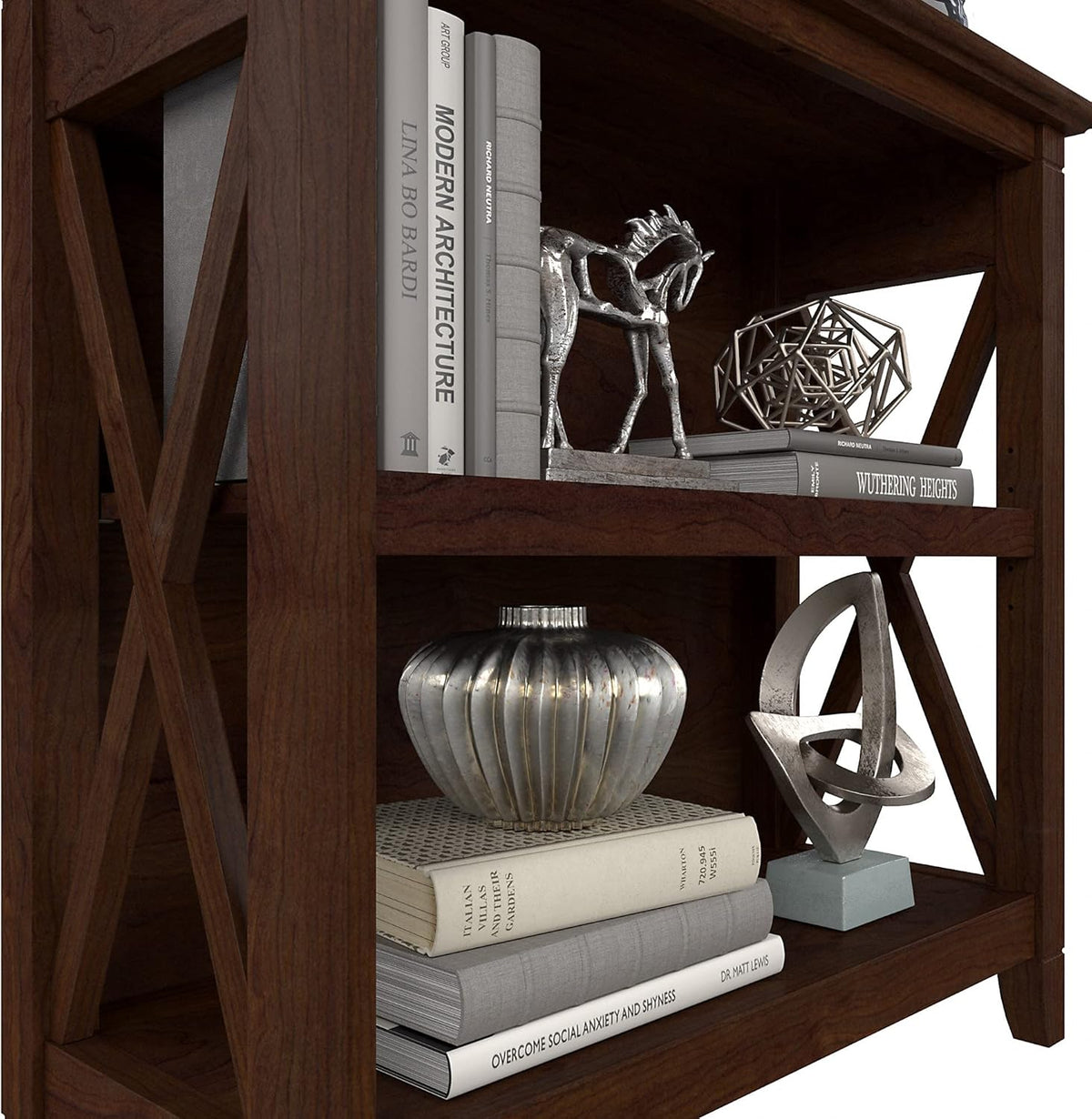 Small 2 Shelf Bookcase, Bing Cherry L177