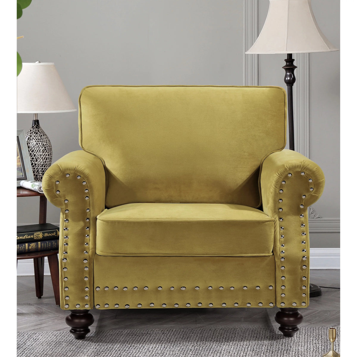 Grey Velvet Chair R379