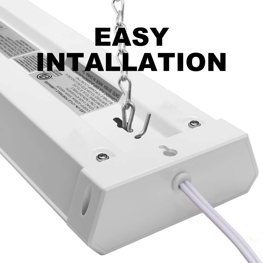 10 Pack 4ft LED Shop Light, 48 Inch Linkable Integrated Fixture, 42W, 5000K B335885
