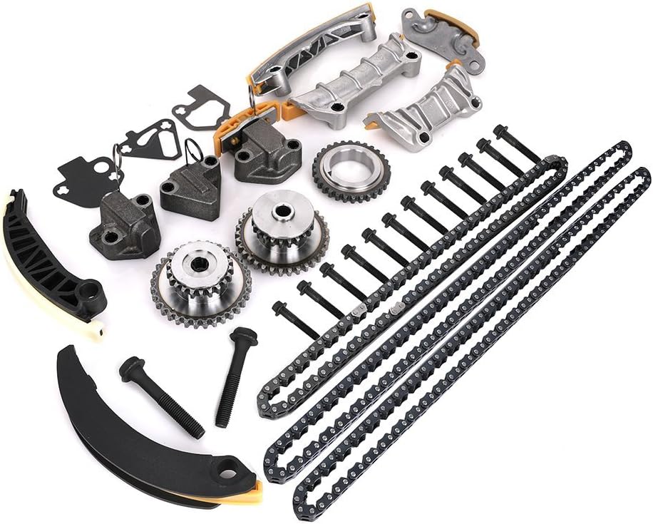 Engine Timing Chain Kit Compatible with 3.0L 3.6L Chevy Equinox, Malibu, Traverse, GMC Acadia, Buick Enclave, Lacrosse, Cadillac CTS, SRX H20719