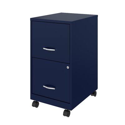 Navy 2-Drawer Mobile Filing Cabinet T827