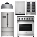 30 Propane Gas Range, Range Hood, Refrigerator, Dishwasher, Wine Cooler W1487