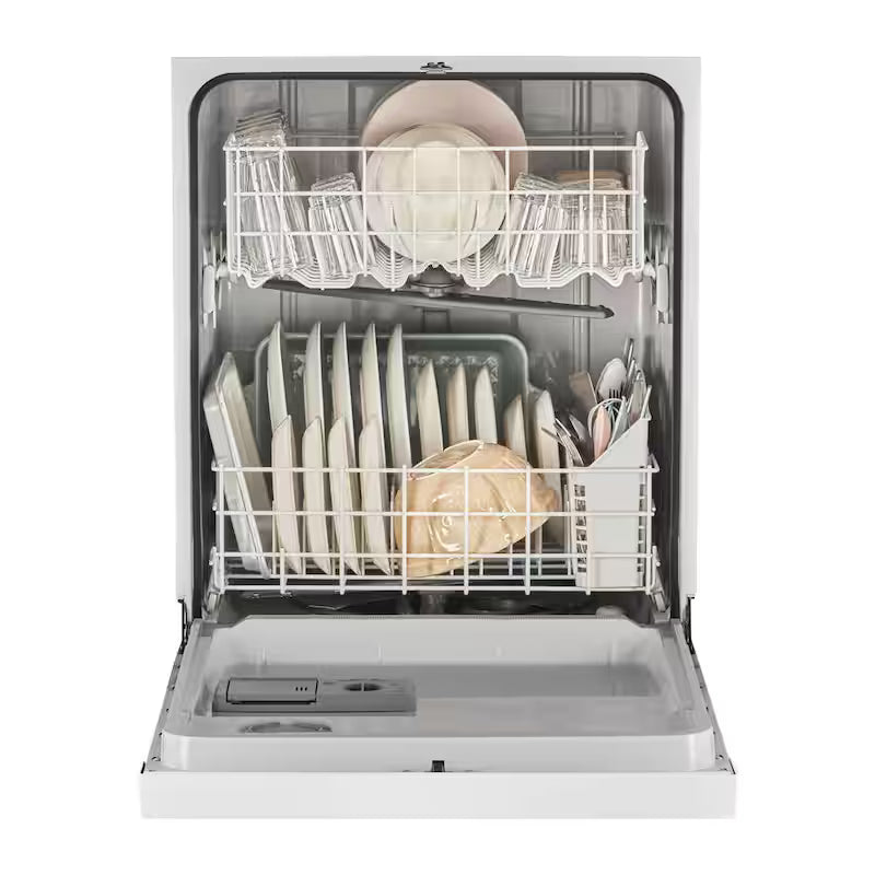 White Front Control Built-In Tall Tub Dishwasher K445