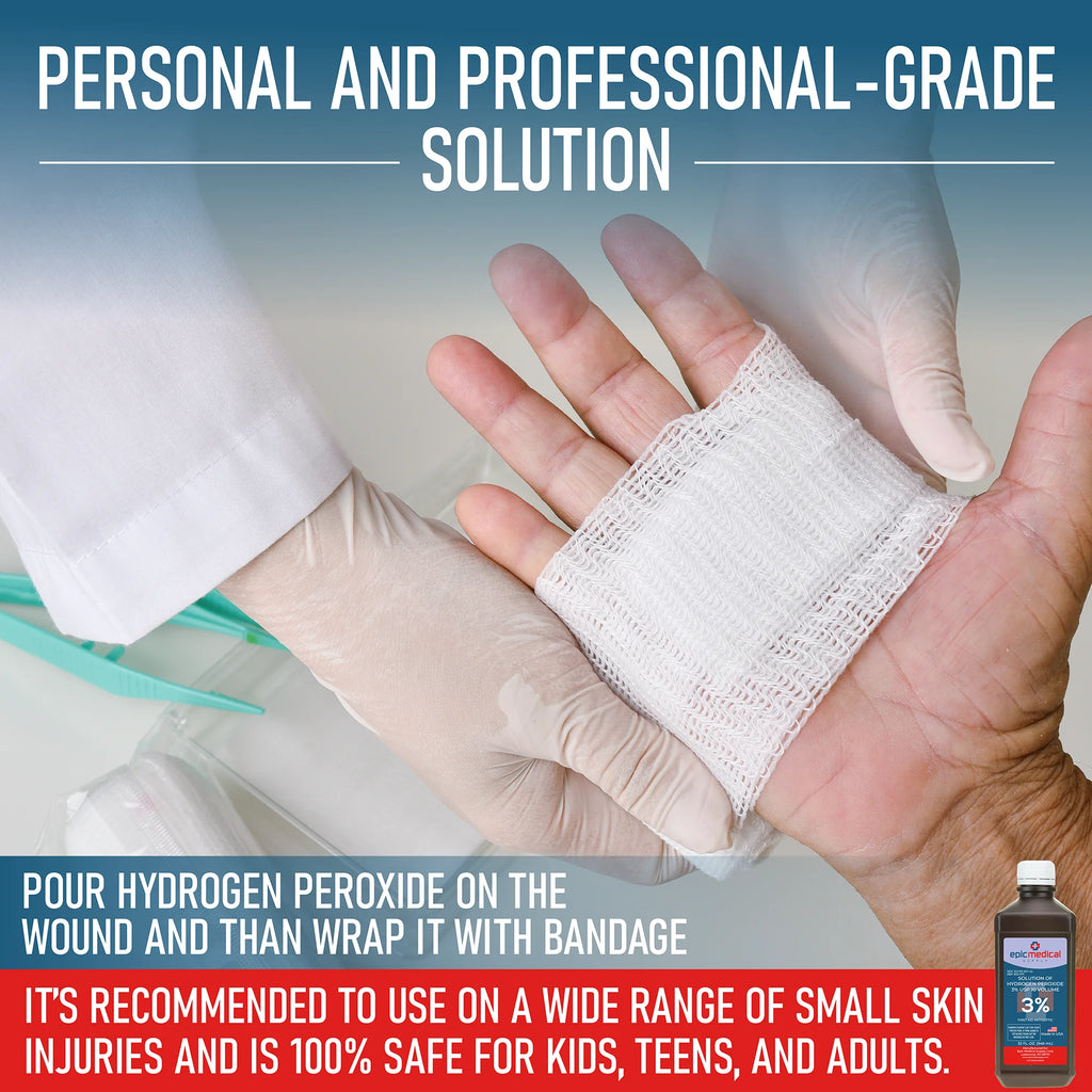 Hydrogen Peroxide First Aid Antiseptic 3% USP 32 oz F5503