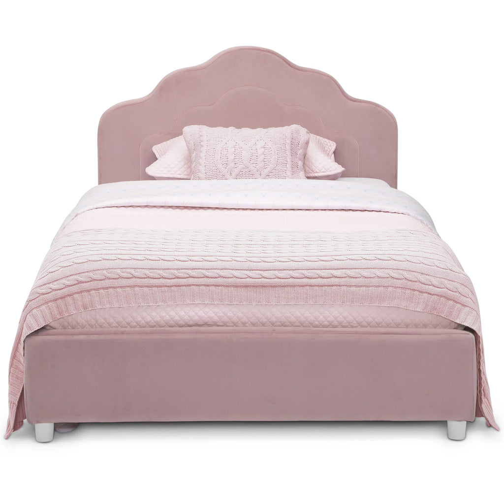 Upholstered Twin Bed Rose Pink R919