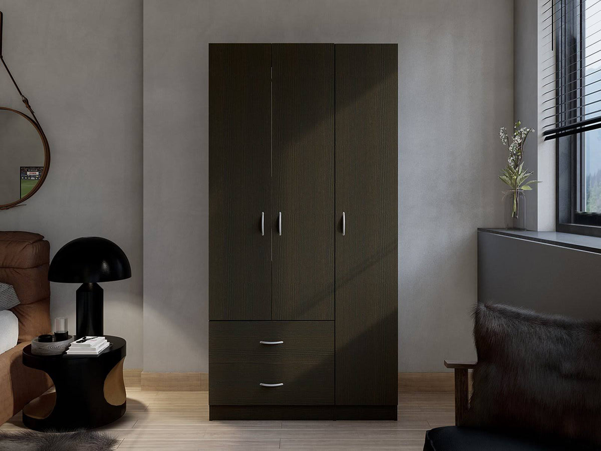 3 Door Armoire Espresso E154