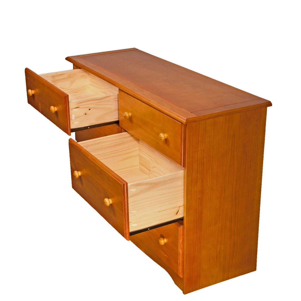 Solid Wood Double Dresser Honey Pine B26618