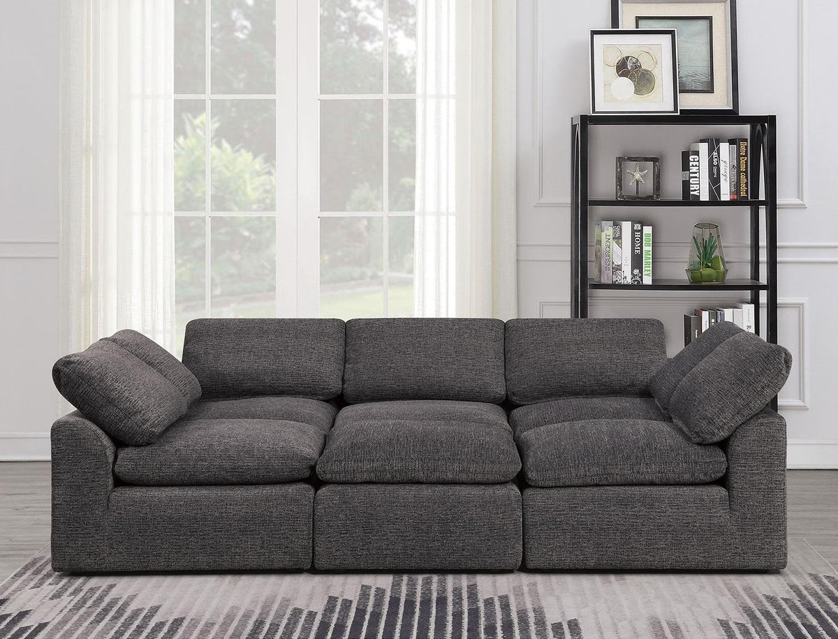 Gray Chenille Sleeper Sofa C7181