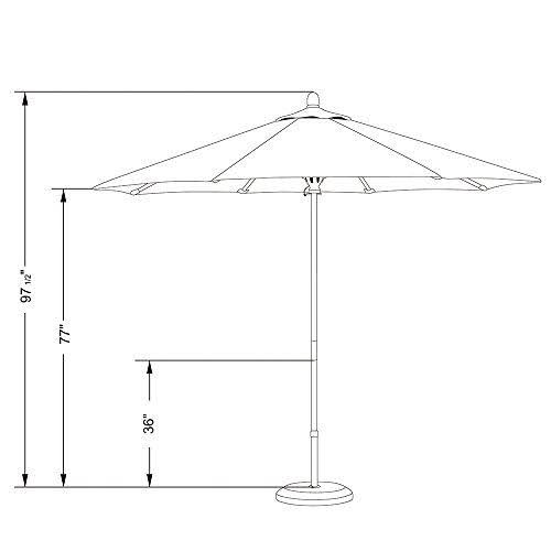 9 ft. Olefin Wood Market Umbrella Z1023