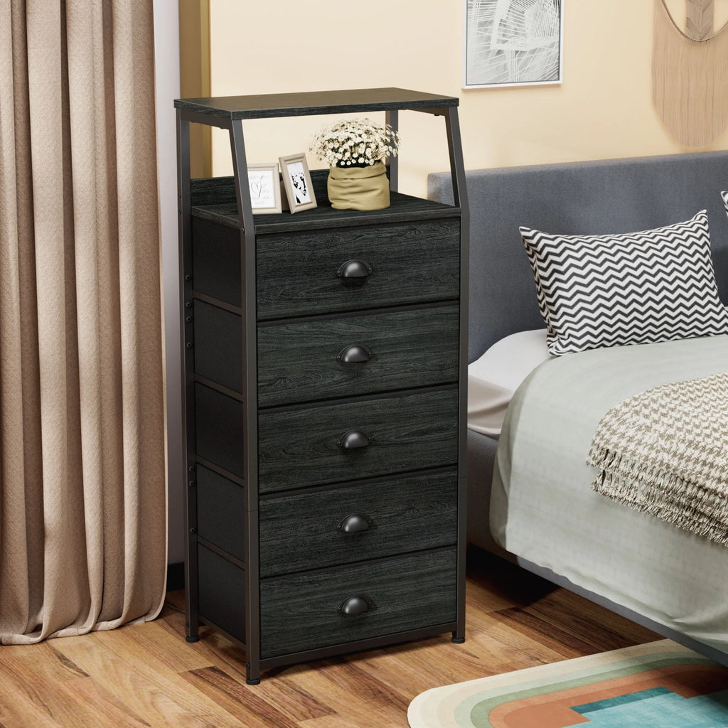 5 Drawer Dresser with Fabric Bins Z246