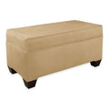 Beige Velvet Bench U731927