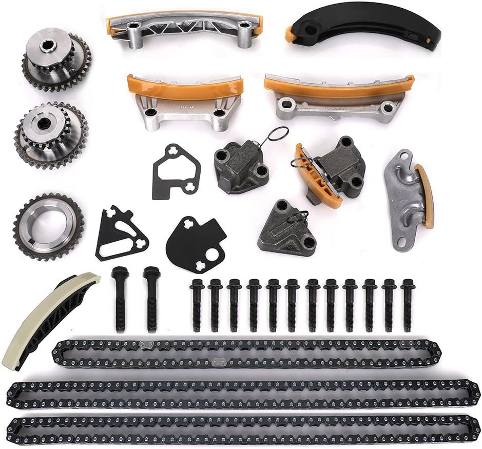 Engine Timing Chain Kit Compatible with 3.0L 3.6L Chevy Equinox, Malibu, Traverse, GMC Acadia, Buick Enclave, Lacrosse, Cadillac CTS, SRX H20719