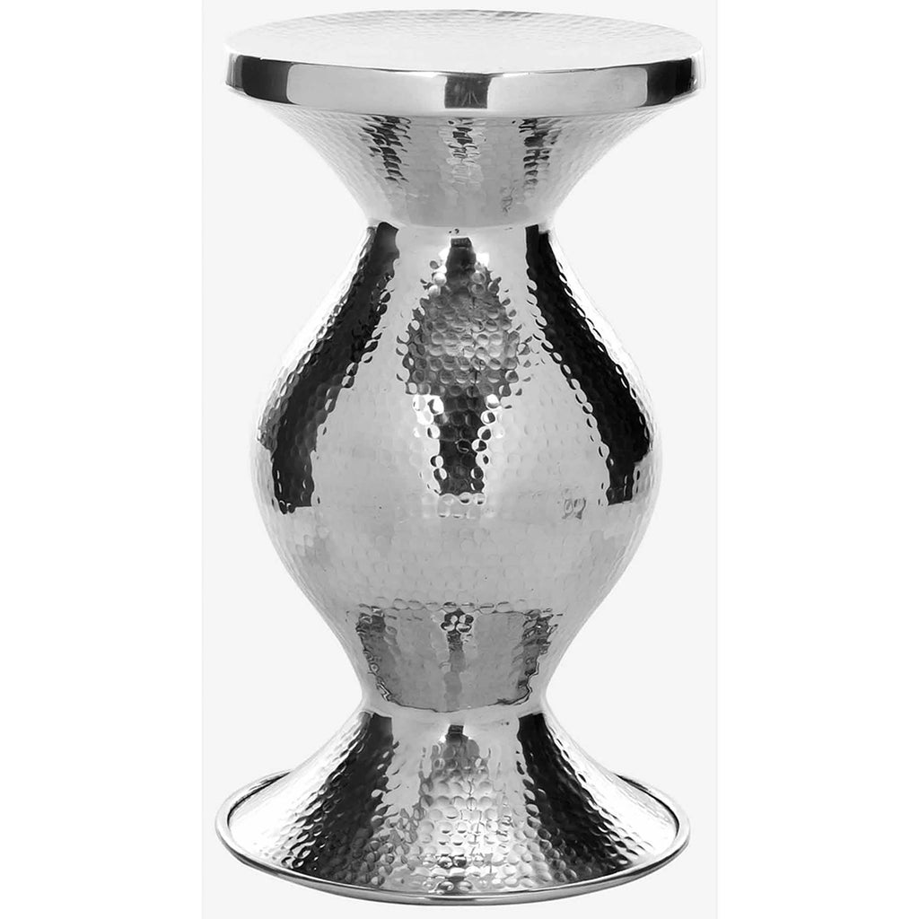 Small Hammered Aluminum Stool V176730