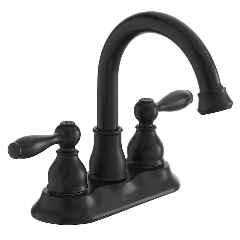 2-Handle High-Arc Bathroom Faucet in Matte Black D81978