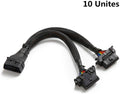 OBD2 16 Pin Splitter Extension Cable Adapter 1FT 10 Pack F54526
