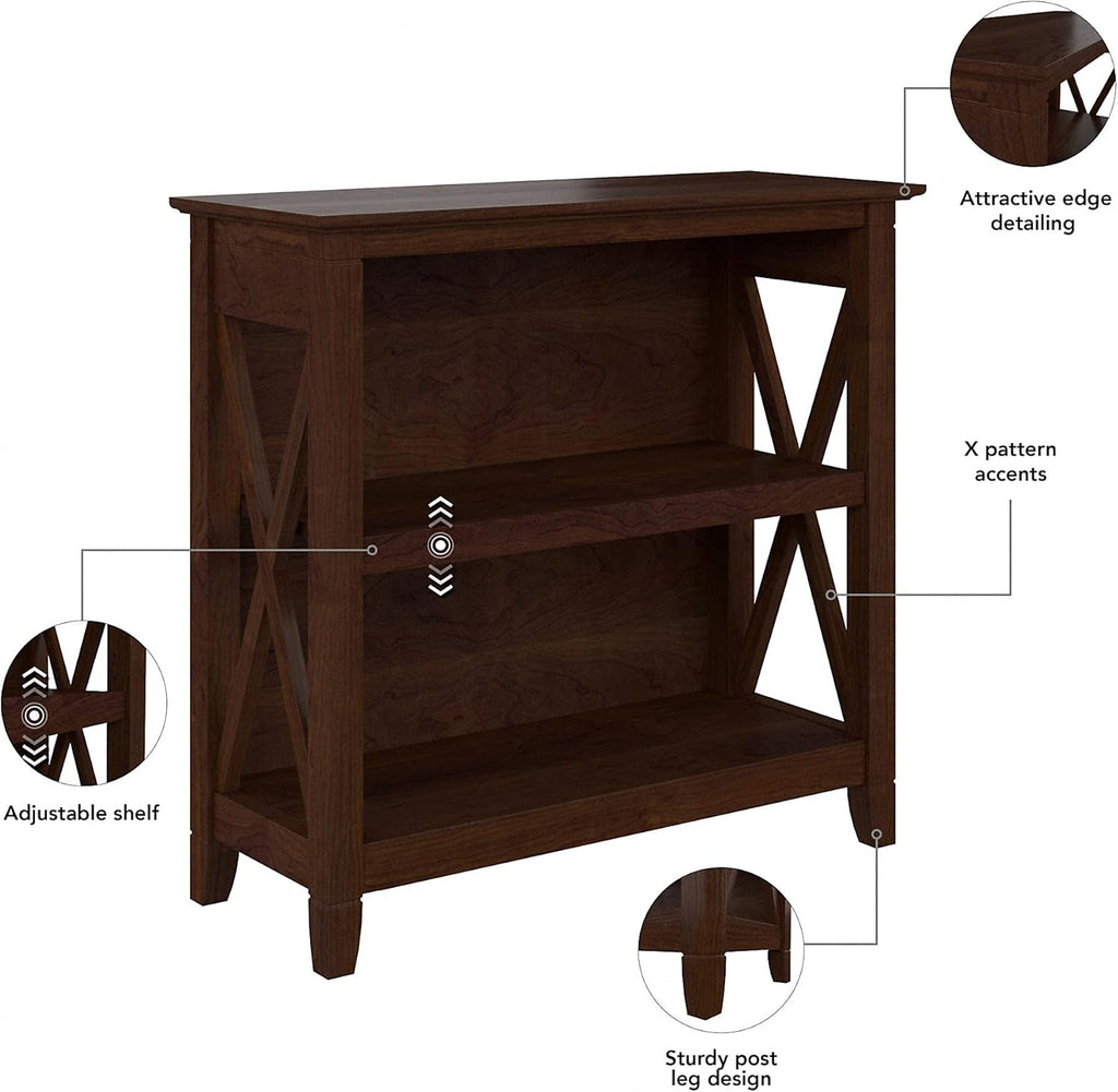 Small 2 Shelf Bookcase, Bing Cherry L177