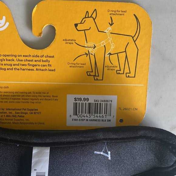 Black Step in Dog Harness L16894