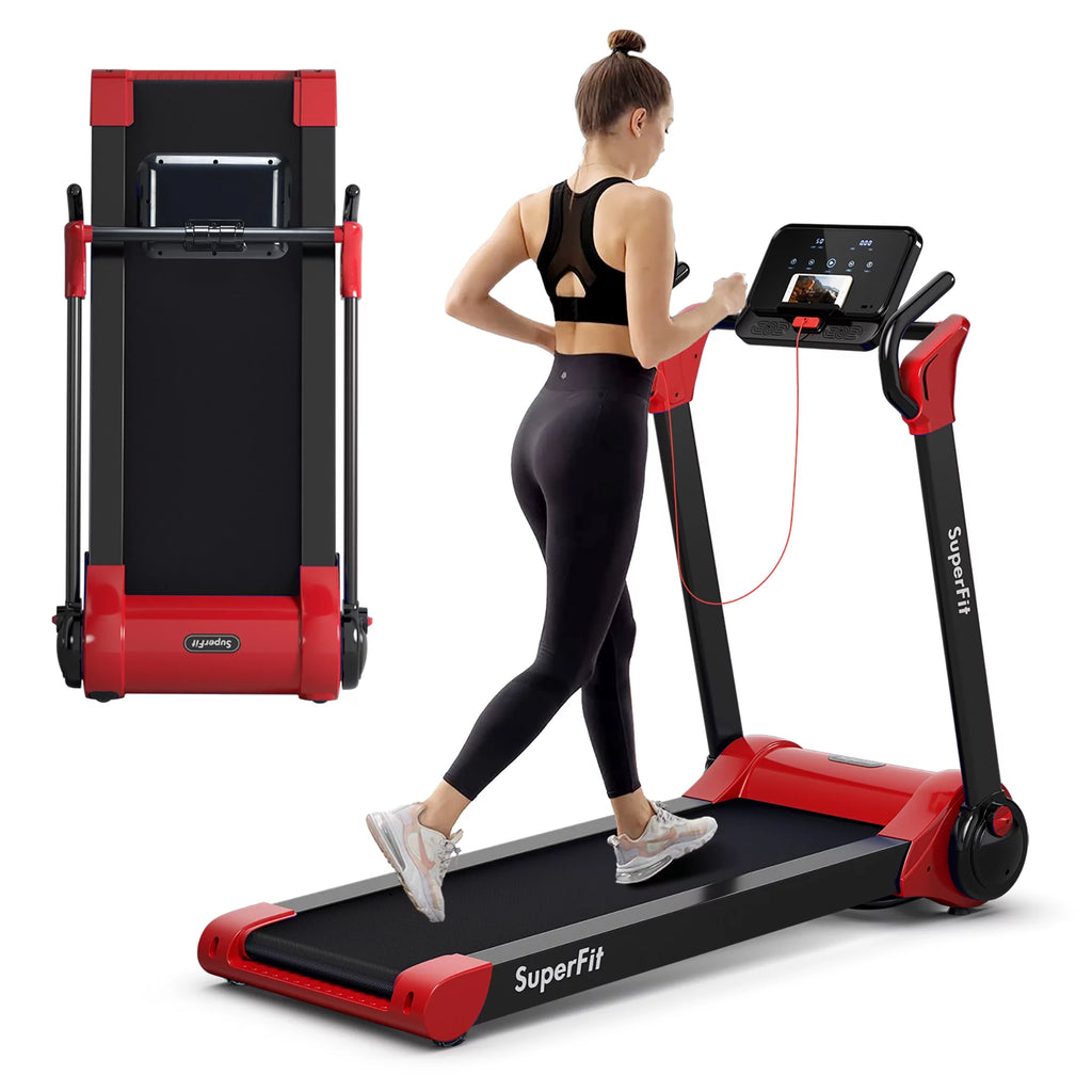 Folding 2.25HP Electric Treadmill Black Q9151