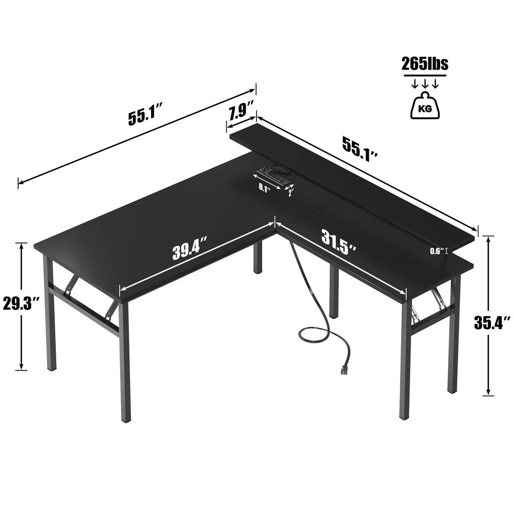 Black Corner Gaming Desk X541262