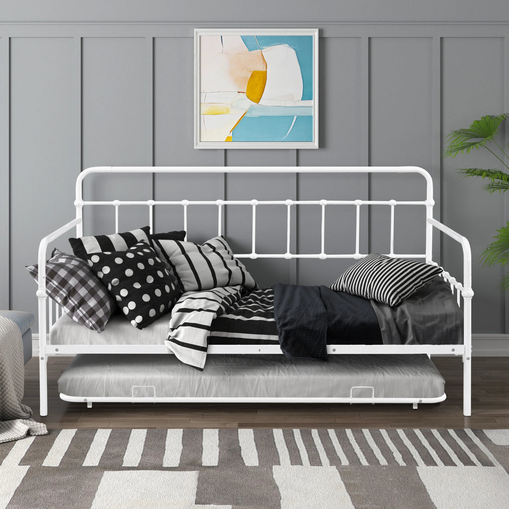 Metal Frame Daybed with Trundle K988