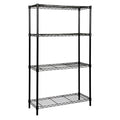 4-Shelf Black Epoxy Wire Shelving 24x30x63 inch F643240